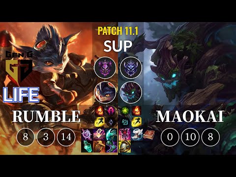 GEN Life Rumble vs Maokai Sup - KR Patch 11.1