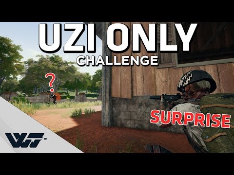 THE UZI ONLY CHALLENGE - Sneaking up on people - PUBG