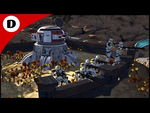 Bly's Clone Army Retreats to Hill Trenches - Men of War: Star Wars Mod