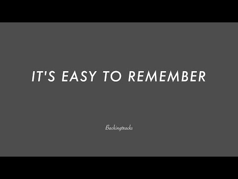 It's Easy To Remember chord progression - Jazz Backing Track Play Along The Real Book