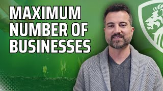 The maximum number of businesses someone can own