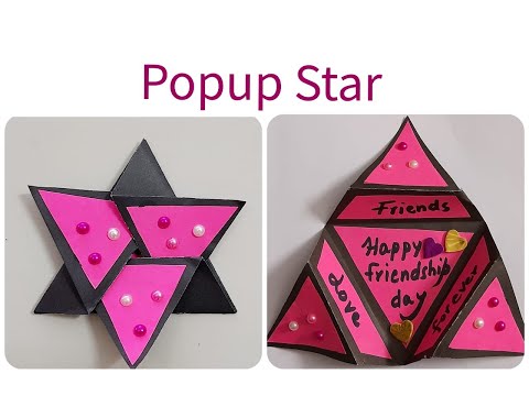 Friendship Day Card Idea | Pop-Up card | 3D Pop Up Card | Occasion Card | Star Fold Card