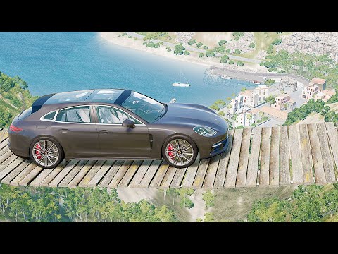 Mobil vs Suspension Bridge #6 - BeamNG Drive
