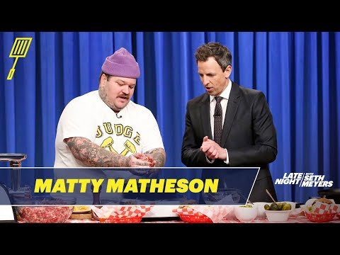 Chef Matty Matheson Teaches Seth Meyers How To Make The Perfect Cheeseburger