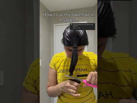 Reposting - Wolf hair cut at home #youtubeshorts #fashionhacks #haircut #shortsviral #haircutathome