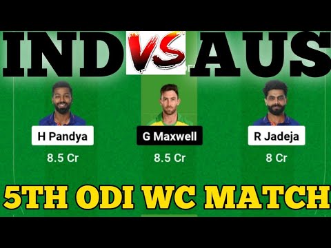 IND vs AUS || AUS vs IND Prediction || IND VS AUS 5TH ICC Men's Cricket World Cup