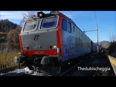 UNA E. 652 MIR CON LE SUE 20 TRAMOGGE IN TRANSITO A ROBILANTE. (CN) MART. 15 - 1 - 2019