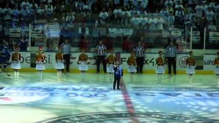 preview picture of video 'Dinamo Minsk - Jokerit Helsinki 02.03.2015 Finland Anthem'