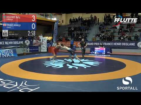 1-ci tur GR - 82 kg: Rafiq Hüseynov (AZE) - Aivenqo Rikadze (GEO)