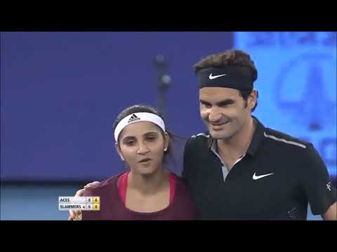 Best Tennis match of Sania Mirza & Roger Federer Mixed Double