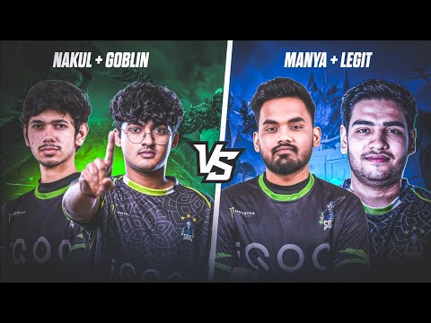 Goblin + Nakul vs Manya + Legit | 2v2 TDM | iQOOSouL 🚀💖