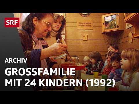 Familie mit 24 Kindern (1992) | Leben in der Grossfamilie | SRF Archiv