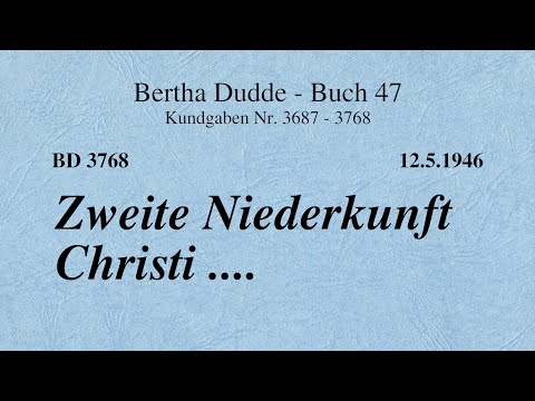 BD 3768 - ZWEITE NIEDERKUNFT CHRISTI ....