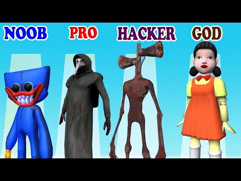 NOOBvsPROvsHACKERvsGOD in Giant Blob vs Monsters Run Arena - Which game do you like?