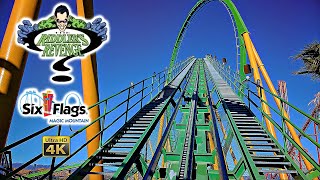 2025  The Riddler&#39;s Revenge Roller Coaster On Ride Front Seat 4k POV Six Flags Magic Mountain
