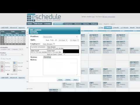 Eschedule Tutorial Generating An Employee Schedule