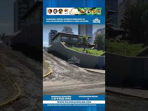 Moradora mostra diversos problemas na orla de Balneário Piçarras e cobra soluções