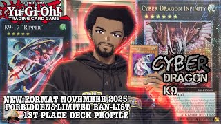 Yugioh, New Format November 2025 local's 1st place Deck Profile-Cyber Dragon K9 -Kyle Lewis