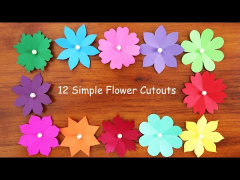 12 Simple and Attractive Paper Flower Shapes | DIY paper flower making ideas