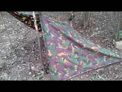 DUTCH ARMY PONCHO SETUP - TWO WALLS - PONCZO HOLENDERSKIE - WARIANT Z DWIEMA ŚCIANAMI