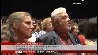 BBC Parliament Labour Conference 2016 Liverpool   Red Flag Song &amp; Jerusalem   2016 9 28(3)