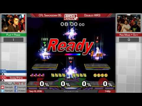 CFL Smackdown 95 Melee - Plup vs Pengie vs King Momo + Oaty - Doubles WR3