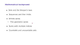 S01.0 Mathematical Background Overview