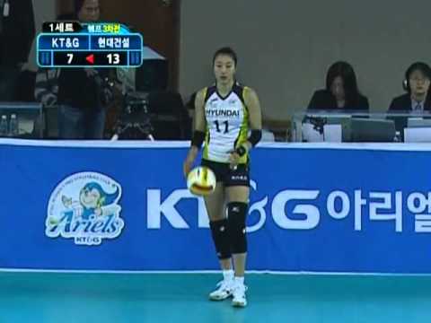 100411 KT&G vs 현대건설 - 1set | 챔프 3차전