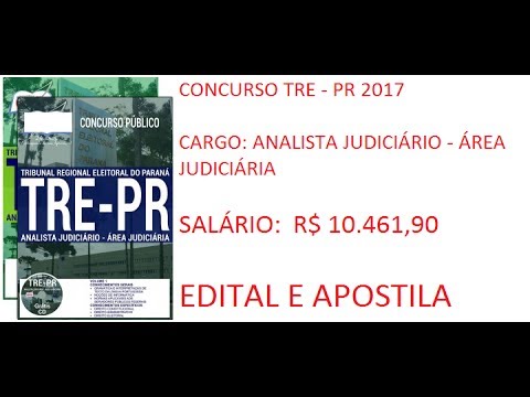 CONCURSO TRE PR 2017   ANALISTA JUDICIÁRIO   ÁREA JUDICIÁRIA