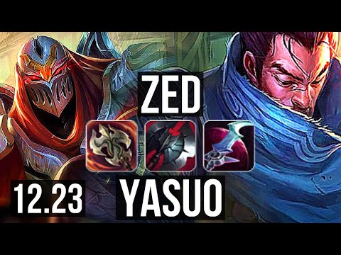 ZED vs YASUO (MID) | 3.3M mastery, 7 solo kills, 1200+ games | EUW Master | 12.23