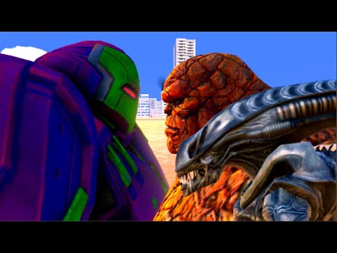 Ben Grimm & Alien vs Hulkbuster - EPIC Fight