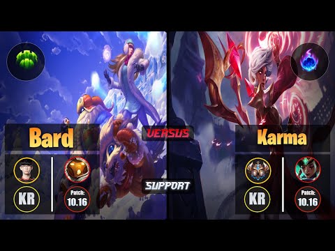 Irove BARD (Support) [Guardian] VS KARMA - Challenger KR Patch 10.16