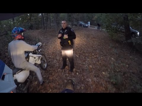 BUSTED WHILE TRESPASSING -- Cop Schools Property Owner