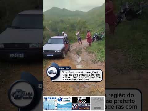 Situação de estrada rural de Ibirataia gera críticas ao prefeito de Ibirataia Sandro Futuca