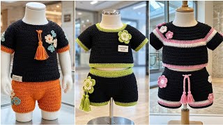 Crochet baby boy outfits design ideas. Beautiful Crochet baby boy dress design model.#crochet #craft