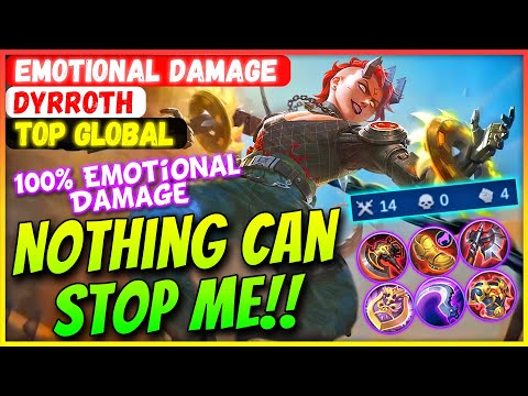 Nothing Can Stop Me!! Perfect Carry Build [ Top Global Dyrroth ] Emotional Damage - Mobile Legends