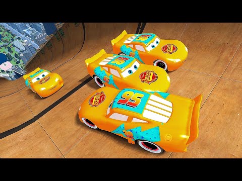 GTA 4🏆 Lightning McQueen Orange Car City Sky-high Jump Testing Ep. 1 - GTA IV Cars Mod