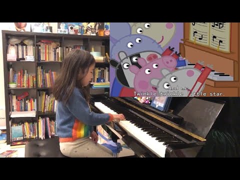 Play Piano and Sing Peppa Pig Song | Sleepover | 6歲小朋友彈唱小豬佩奇插曲 - 16