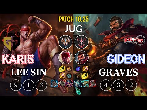 GEN Karis Lee Sin vs KT GIDEON Graves Jungle - KR Patch 10.25