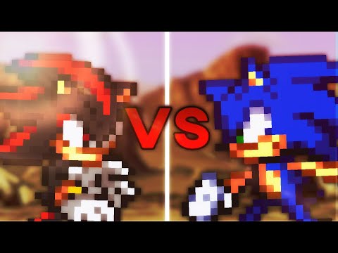 Sonic VS Shadow - Sprite animation  Animated by Kire_Flames