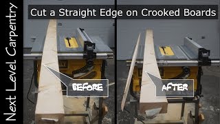 How to Cut a Straight Edge on Crooked Boards