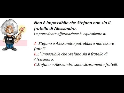 Quiz logica:Non è impossibile che Stefano non sia il....Esercizi logica verbale per test ammissione