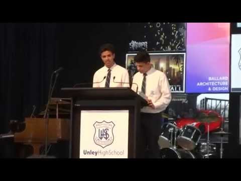 Unley High School 2015 Graduation Speech: Lachy & Josh