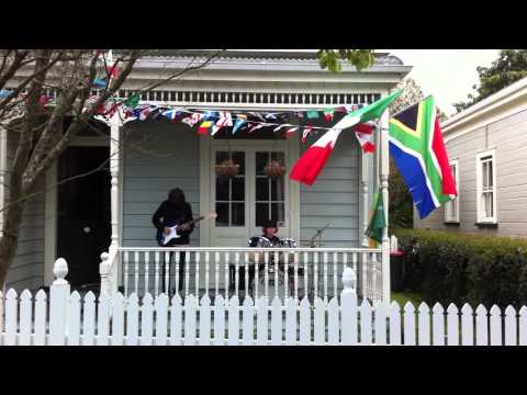 Young Boys Playing Their Instruments to Rugby Crowds