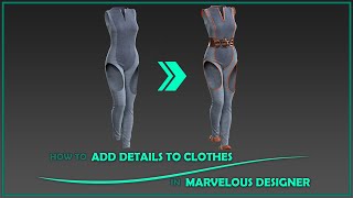 add detail to clothes in marvelous designer/With English subtitle