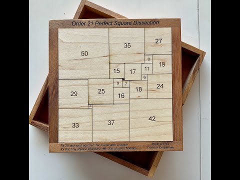 Order 21 Perfect Square Dissection