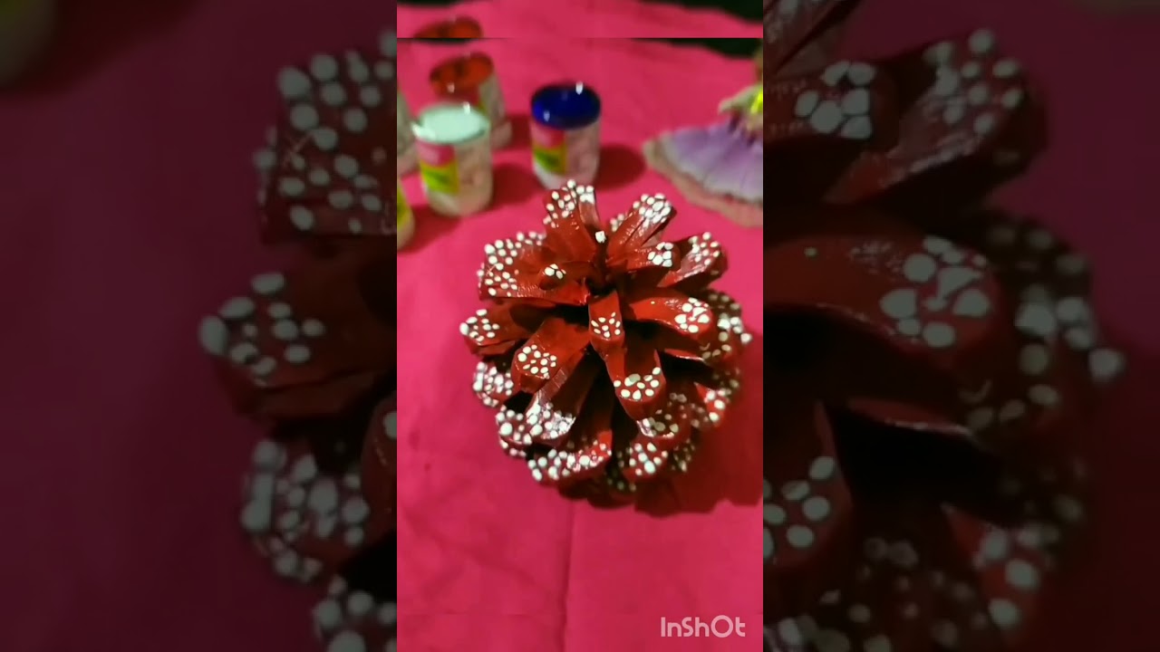 pine cone painting.#shorts #shortvideo #artwork #pinecones #painting #art