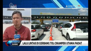 Hari Kedua Lebaran, Lalu Lintas di Gerbang Tol Cikampek Utama Padat Didominasi Kendaraan Pribadi