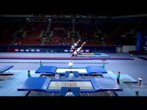 France 1 (FRA) M - 2022 Trampoline Worlds, Sofia (BUL) - Q2 Synchro