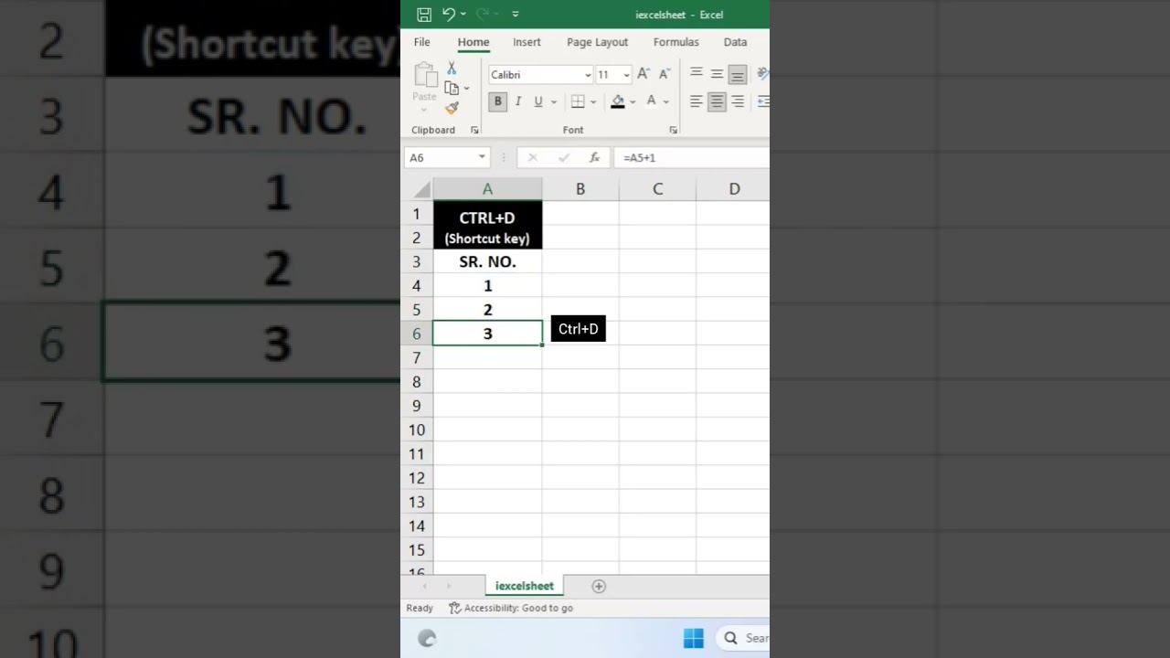 Ctrl+D ( Shortcut key)
